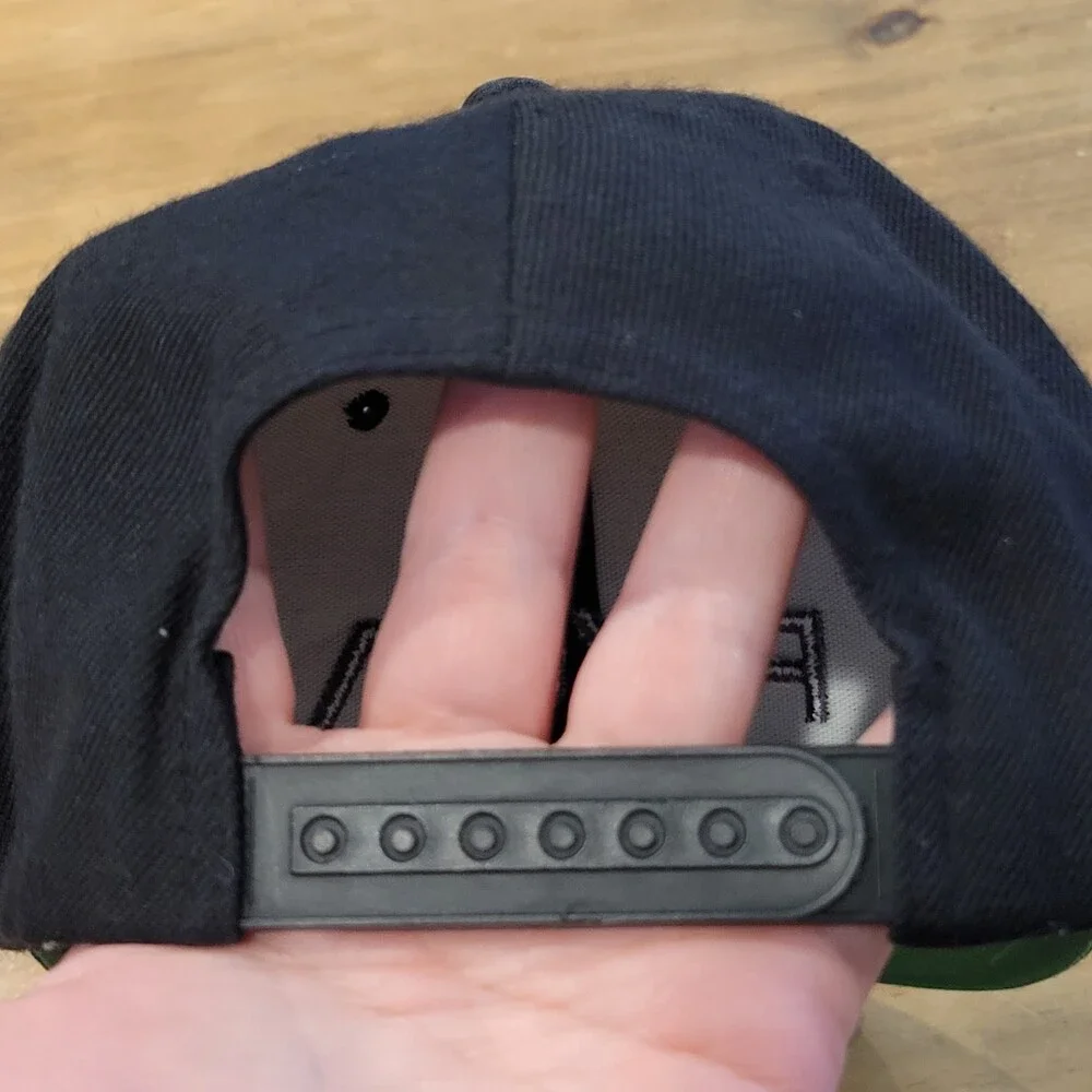 RVCA Hat Cap Snapback Black One Size Mid Fit Wool Blend Adjustable